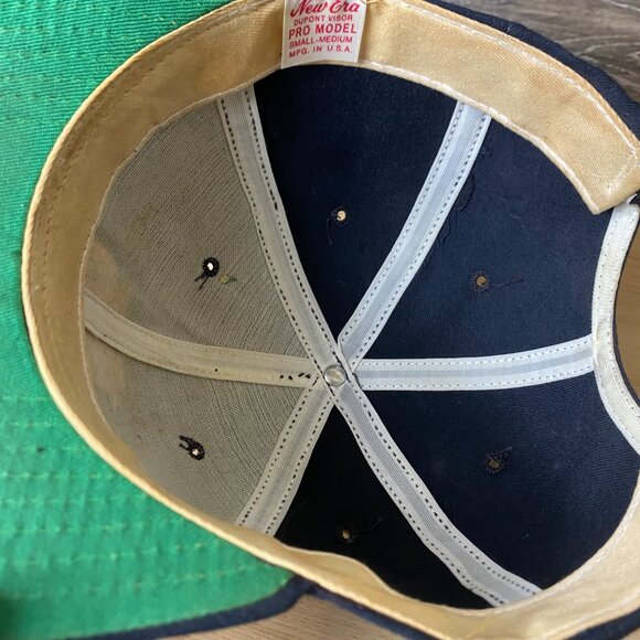 Vintage Notre Dame Fighting Irish Hat Cap Snapback Blue Wool New Era - Picture 10 of 11